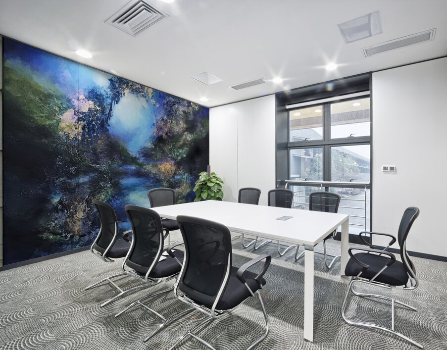 Blue With You Wall Printing